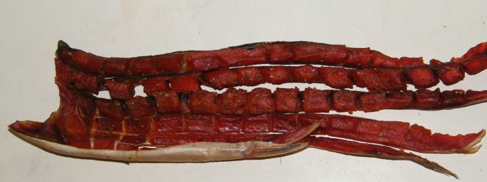 Юкола, сушено-вяленое мясо рыбы, фото Andshel
