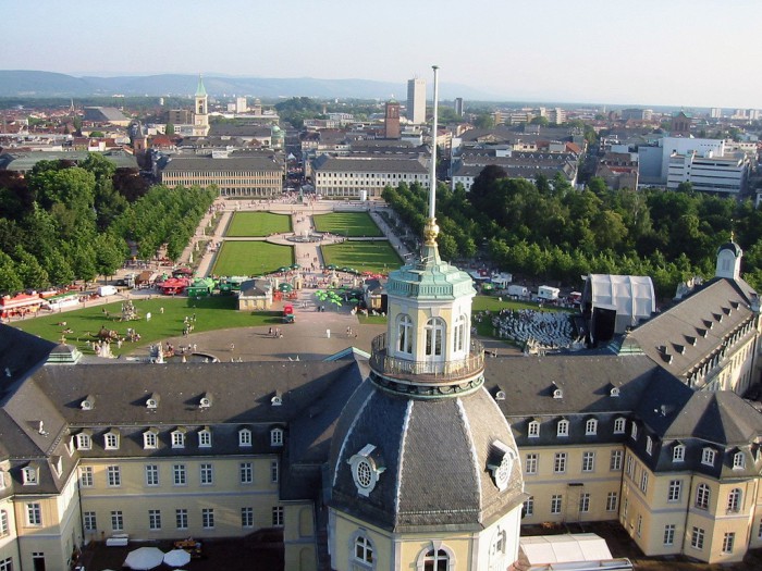 Вид с дворца Карлсруэ, фото Rainer Falle