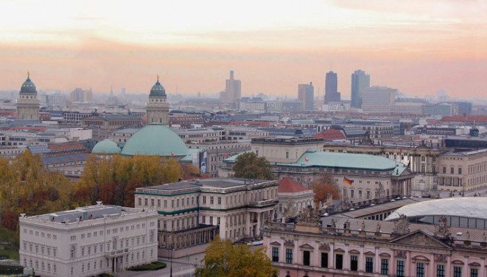 Вид на центр Берлина с воздуха, фото 